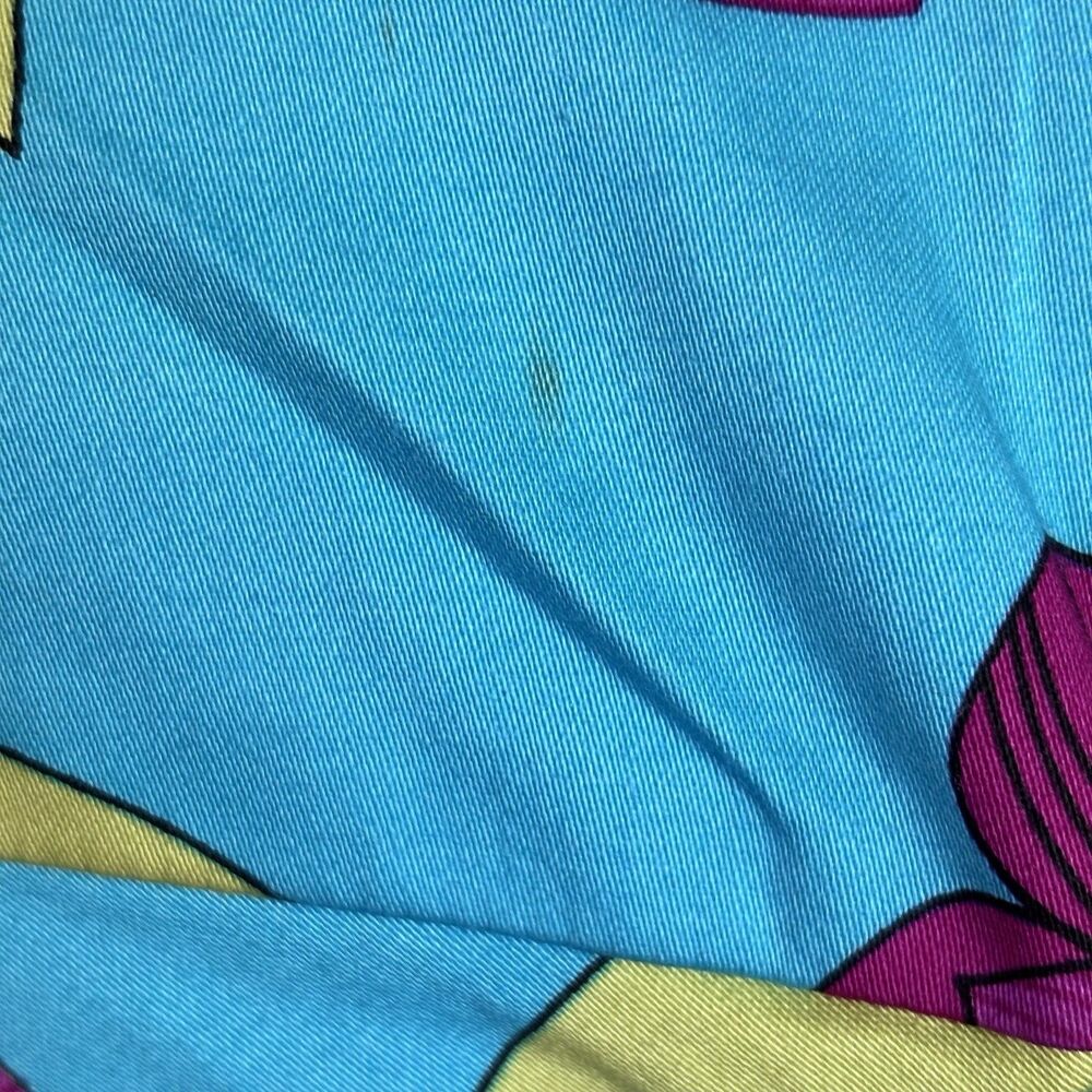 Sangria Floral Fit & Flare Dress Womens Size 10 Blue Pink Tropical Cotton Street - Picture 6 of 16